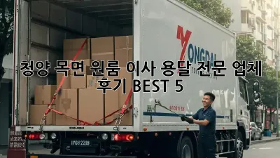 청양 목면 원룸 이사? 용달 전문 업체 후기 BEST 5!